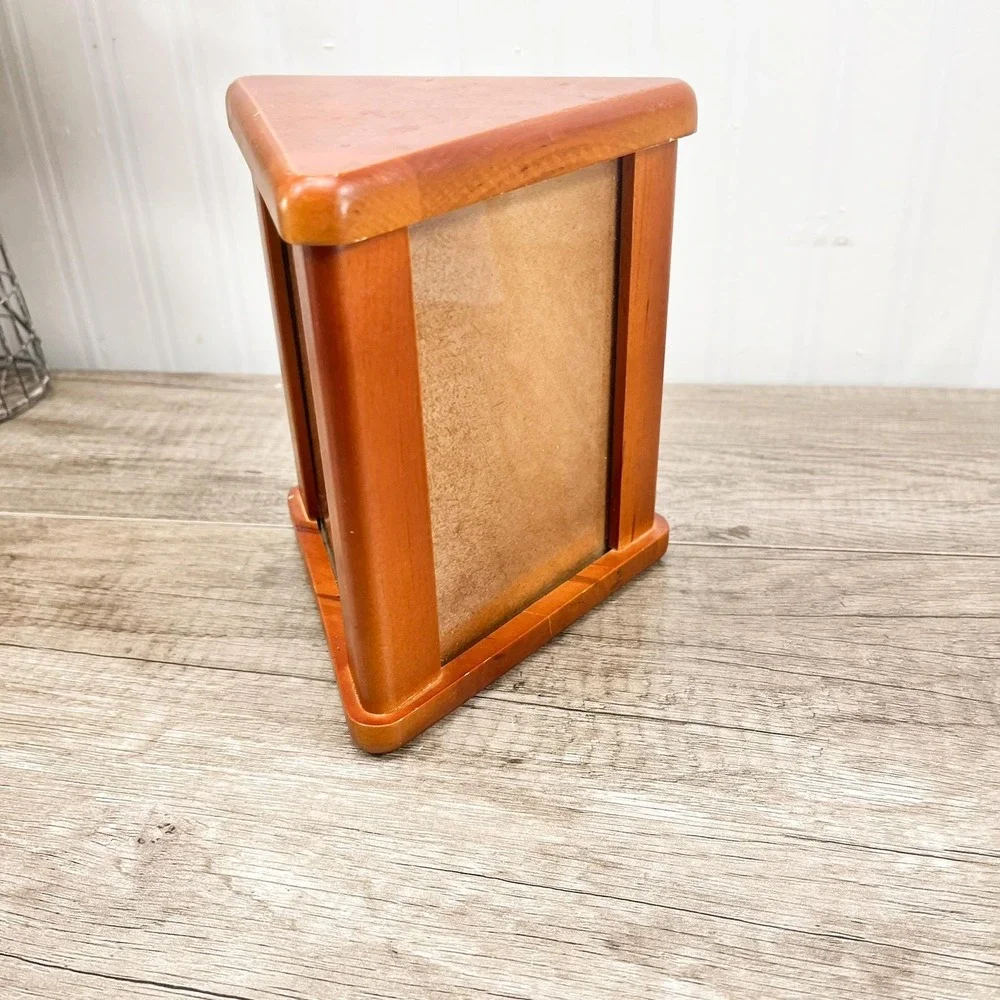 Midcentury Modern Walnut Triangle‎ Photo Stand